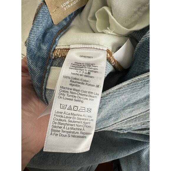 NWT Madewell Low Slung Straight Leg Jeans Sevilla Light Wash Women’s Size 26 - Picture 12 of 12